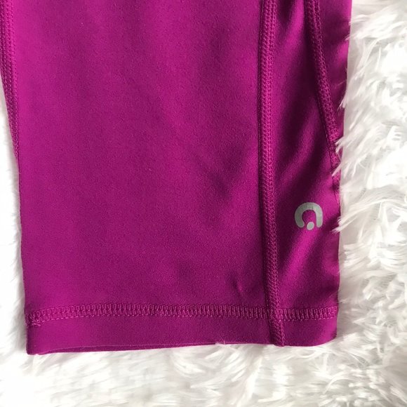 HYBA Cropped Magenta Purple Leggings Workout - Picture 5 of 7